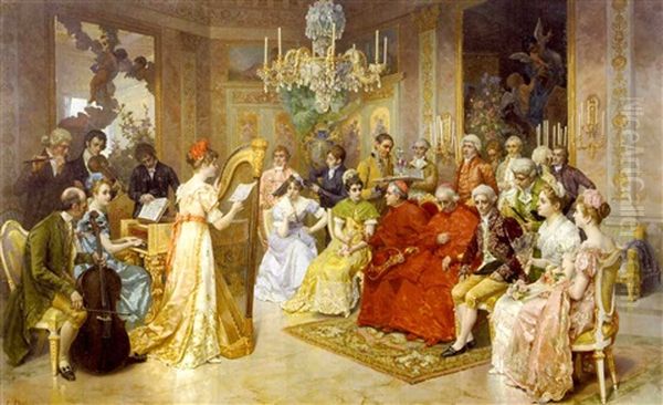 The Concert Oil Painting by Luis Alvarez Catala