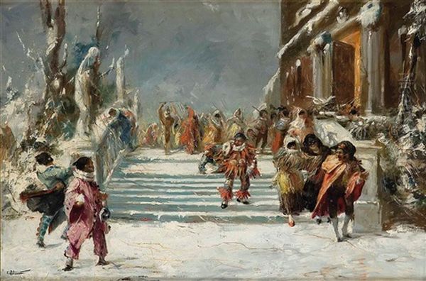 Carnaval Oil Painting by Emilio Alvarez Diaz