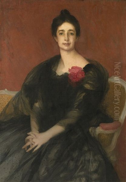 Portrait Of Princess Potemkine Oil Painting by Edmond-Francois Aman-Jean