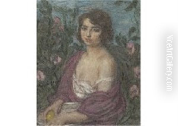 Reverie Oil Painting by Edmond-Francois Aman-Jean