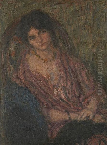 Tendre Femme Oil Painting by Edmond-Francois Aman-Jean