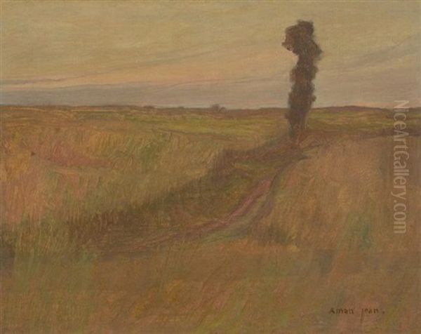 Paysage Oil Painting by Edmond-Francois Aman-Jean