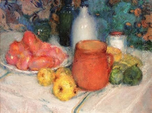 Nature Morte Oil Painting by Edmond-Francois Aman-Jean