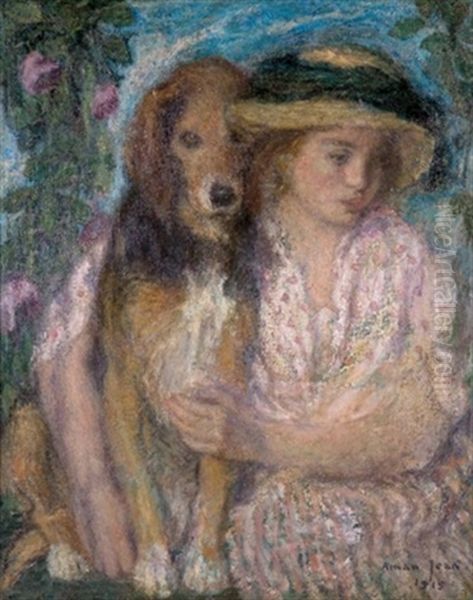 Le Compagnon Oil Painting by Edmond-Francois Aman-Jean