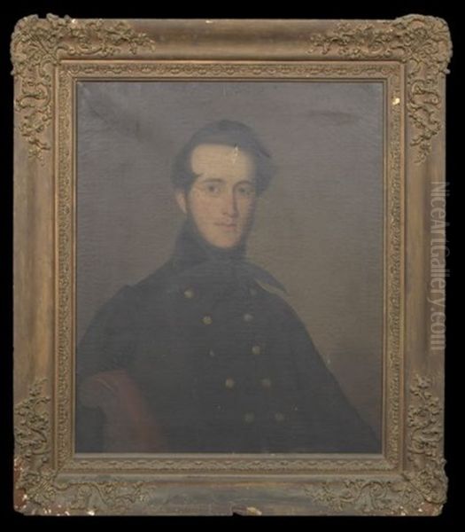 Portrait Of William Richard Thomas Chaplain Oil Painting by Jacques Guillaume Lucien Amans