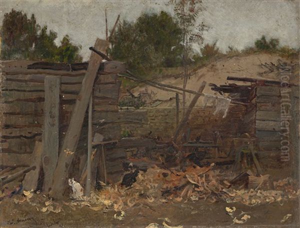 Alter Hofwinkel Oil Painting by Wilhelm Amberg