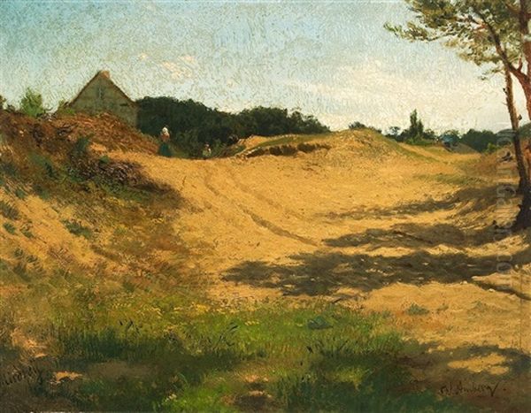 Dune Mit Haus (bei Misdroy) Oil Painting by Wilhelm Amberg