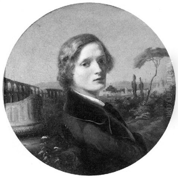 Gentleman In The Roman Campagna Oil Painting by Wilhelm Amberg