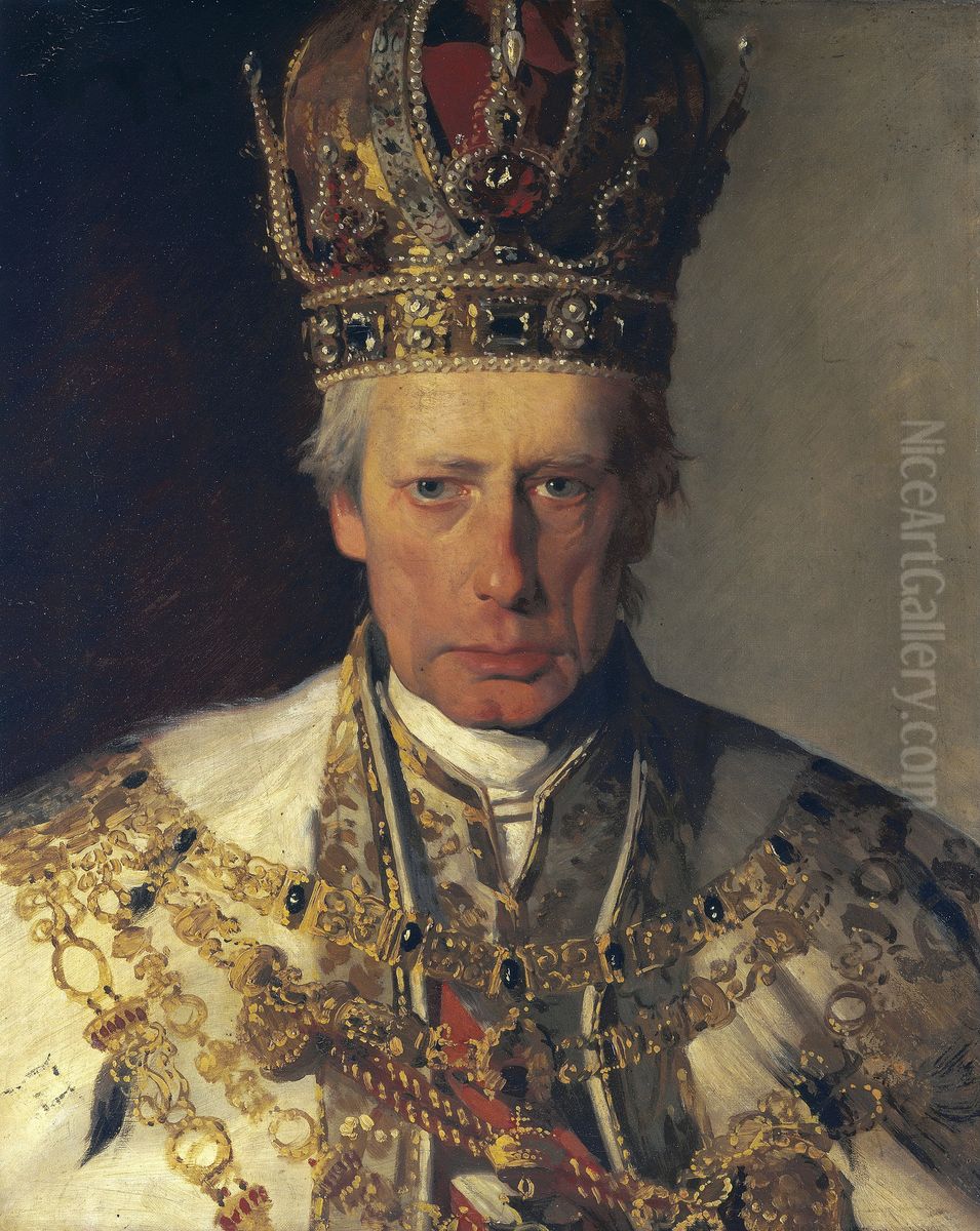 Kaiser Franz I. Von Osterreich Oil Painting by Friedrich von Amerling