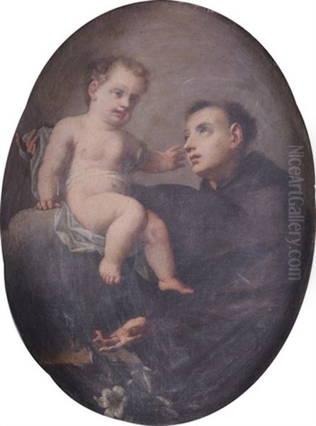 Sant'antonio Da Padova Con Il Bambino Oil Painting by Jacopo Amigoni