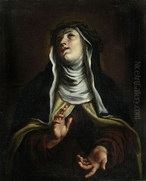 Bildnis Der Heiligen Katharina Von Siena Oil Painting by Jacopo Amigoni