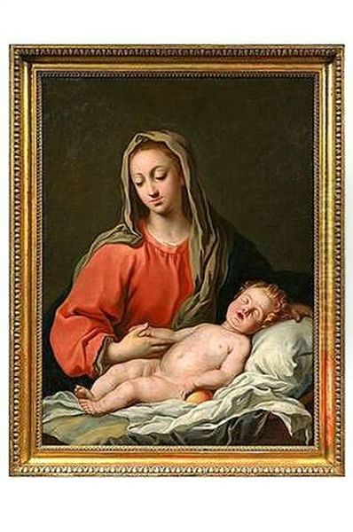 Maria Mit Dem Schlafenden Jesuskind Oil Painting by Jacopo Amigoni