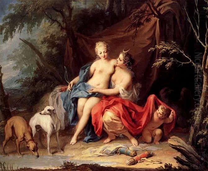 Jupiter And Callisto Oil Painting by Jacopo Amigoni