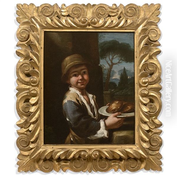 Petit Garcon Au Beignet Oil Painting by Antonio Amorosi