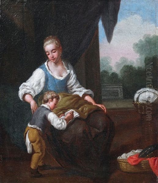 La Lecture Oil Painting by Antonio Amorosi