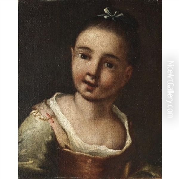 Ritratto Di Fanciulla Oil Painting by Antonio Amorosi
