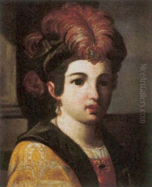 Ritratto Di Bambina Oil Painting by Antonio Amorosi