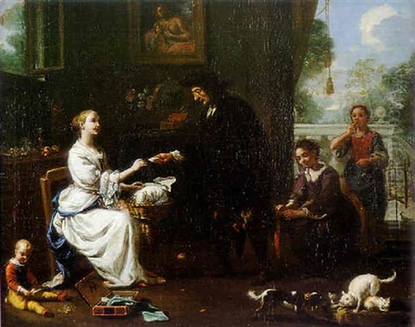 Le Billet Oil Painting by Antonio Amorosi