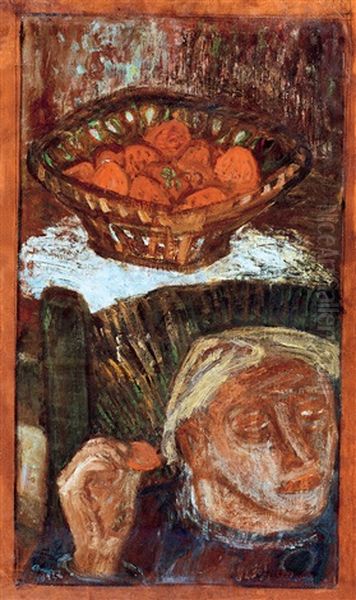 Self-portrait In The Room Oil Painting by Imre Amos