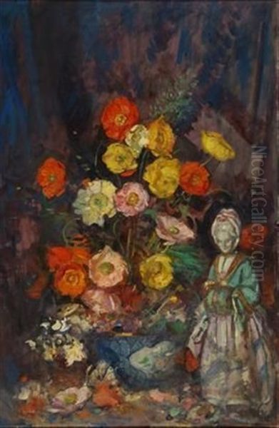 The Poppy Princess Oil Painting by John Henry Amshewitz