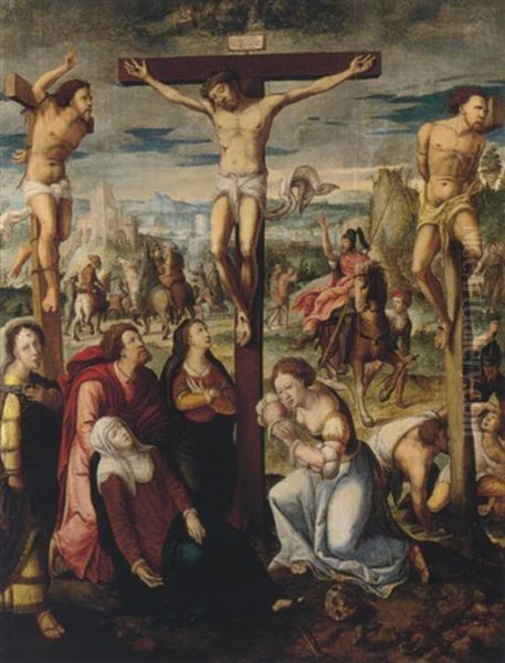 The Crucifixion Oil Painting by Jan van Amstel