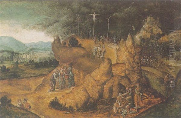 Golgotha Oil Painting by Jan van Amstel