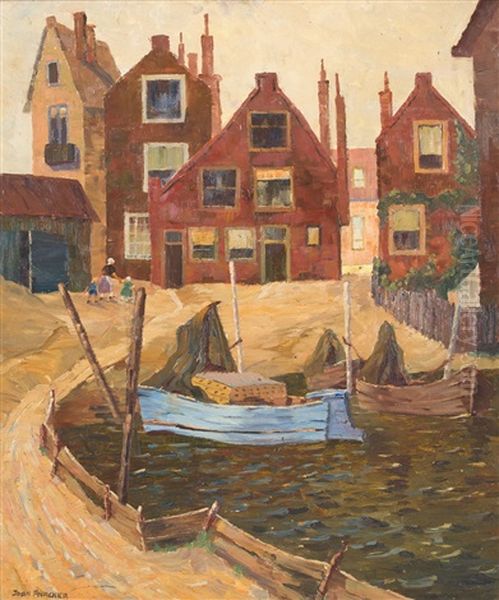 Beschauliche Hollandische Hafenstadt Oil Painting by Joan Anacker