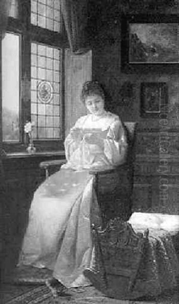 Stubeninterieur Oil Painting by Ernst Anders