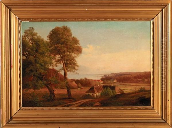 Pejzaz Z Widokiem Na Morze Oil Painting by Anders Andersen-Lundby