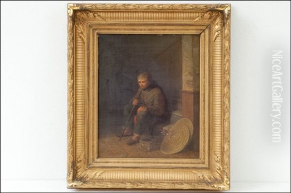 Paasiaiskoristeiden Myyja - Paskrisforsaljare Oil Painting by Nils Anderson