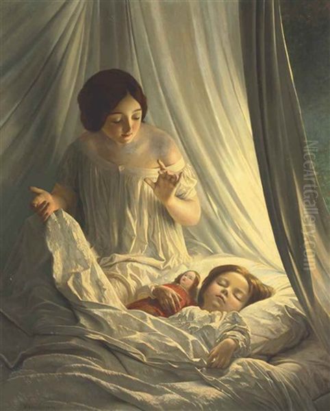Sweet Dreams Oil Painting by Sophie Gengembre Anderson