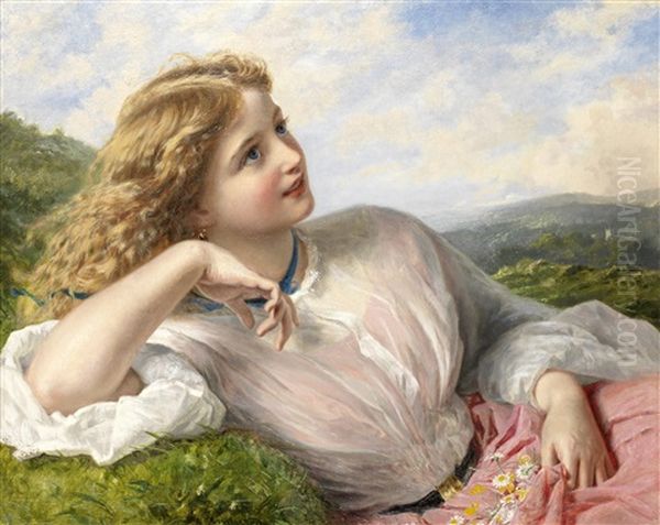 The Song Of The Lark Oil Painting by Sophie Gengembre Anderson