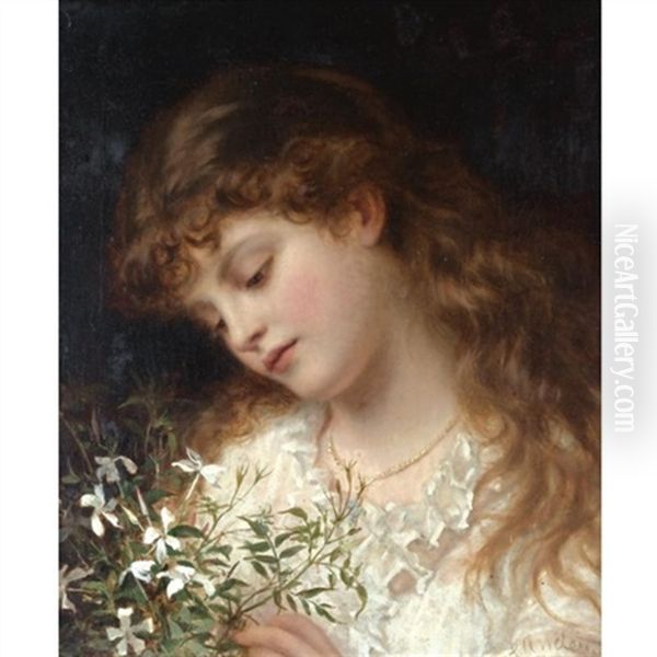 Jasmine Oil Painting by Sophie Gengembre Anderson