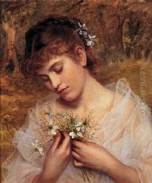 Love In A Mist Oil Painting by Sophie Gengembre Anderson