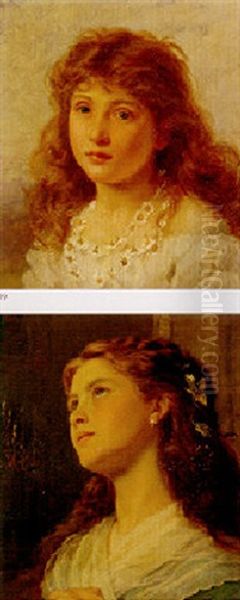 Daisy Oil Painting by Sophie Gengembre Anderson