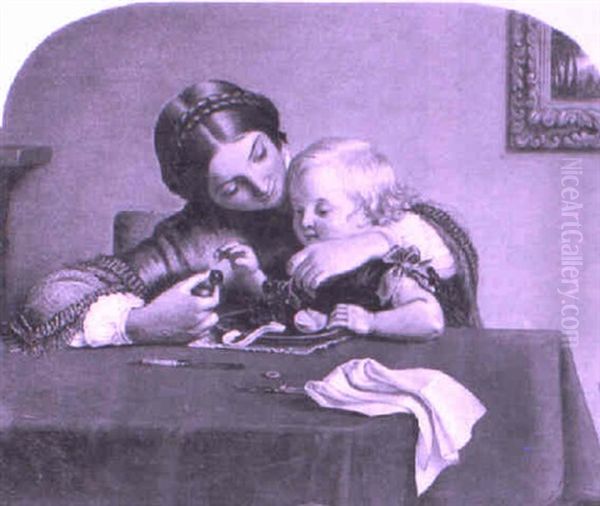 Special Moments Oil Painting by Sophie Gengembre Anderson