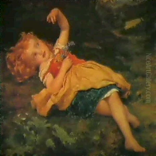 Ladybird, Ladybird, Fly Away Home Oil Painting by Sophie Gengembre Anderson