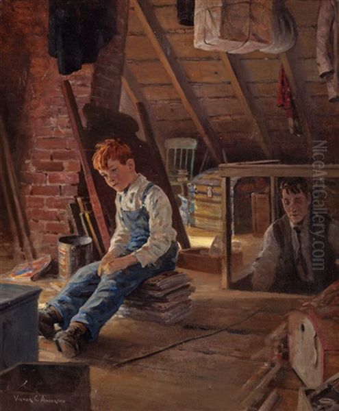 Room For Improvement Oil Painting by Victor Coleman Anderson