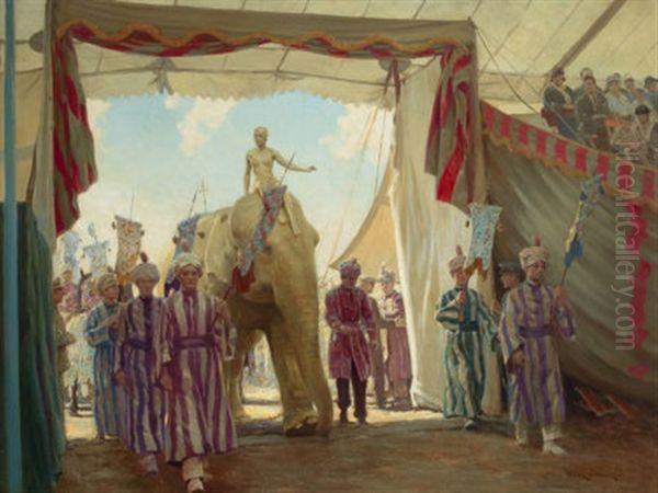 The Circus Pageant Oil Painting by Victor Coleman Anderson