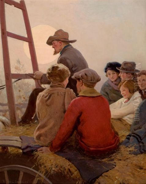 The Straw Ride Oil Painting by Victor Coleman Anderson