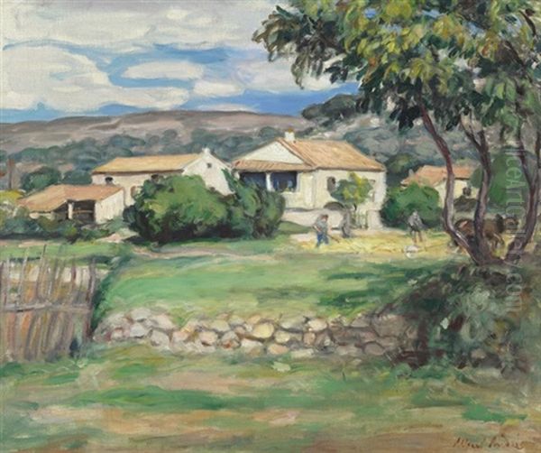 L'aire Devant Le Mas Oil Painting by Albert Andre