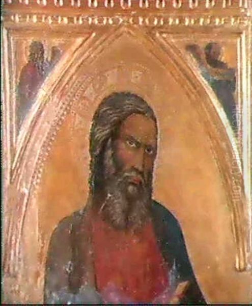 Saint Pierre Avec Deux Prophetes Dans Les Ecoincons Oil Painting by Andrea Vanni