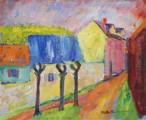 Varkvall Oil Painting by Folke Andreasson