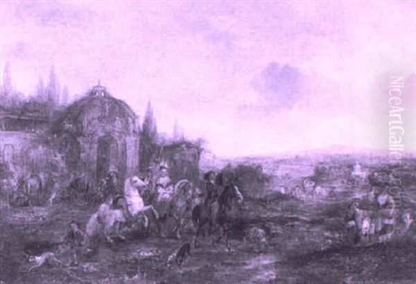 The Hunting Party Oil Painting by Henry Andrews