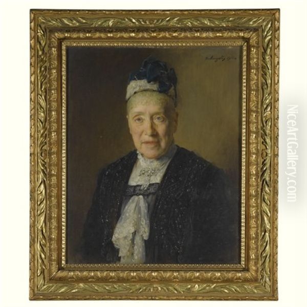 Princess Marie Zu Hohenlohe-schillingsfurst Oil Painting by Baron Heinrich von Angeli