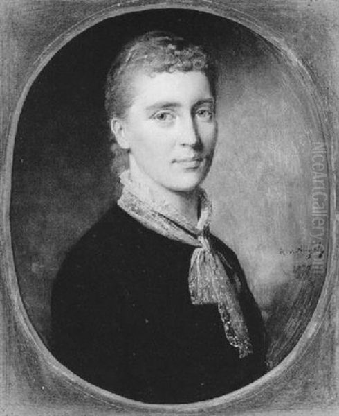 Portrait Einer Dame Oil Painting by Baron Heinrich von Angeli