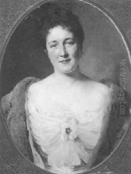 Bildnis Einer Dame Der Gesellschaft Oil Painting by Baron Heinrich von Angeli