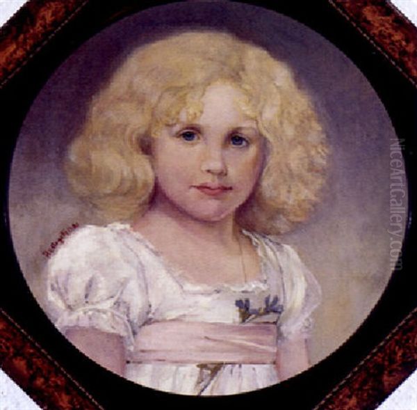 Reizendes Blondes Madchen Oil Painting by Baron Heinrich von Angeli