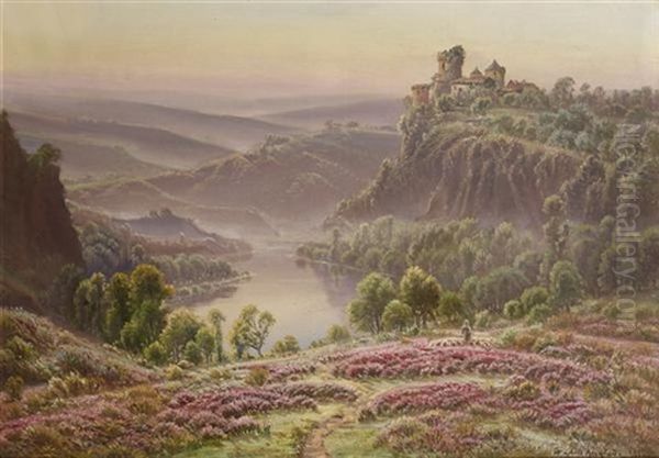 Premiers Rayons Dans La Correze Oil Painting by Gaston Anglade