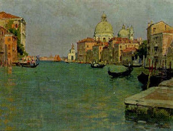 The Grand Canal Oil Painting by Filippo Anivitti